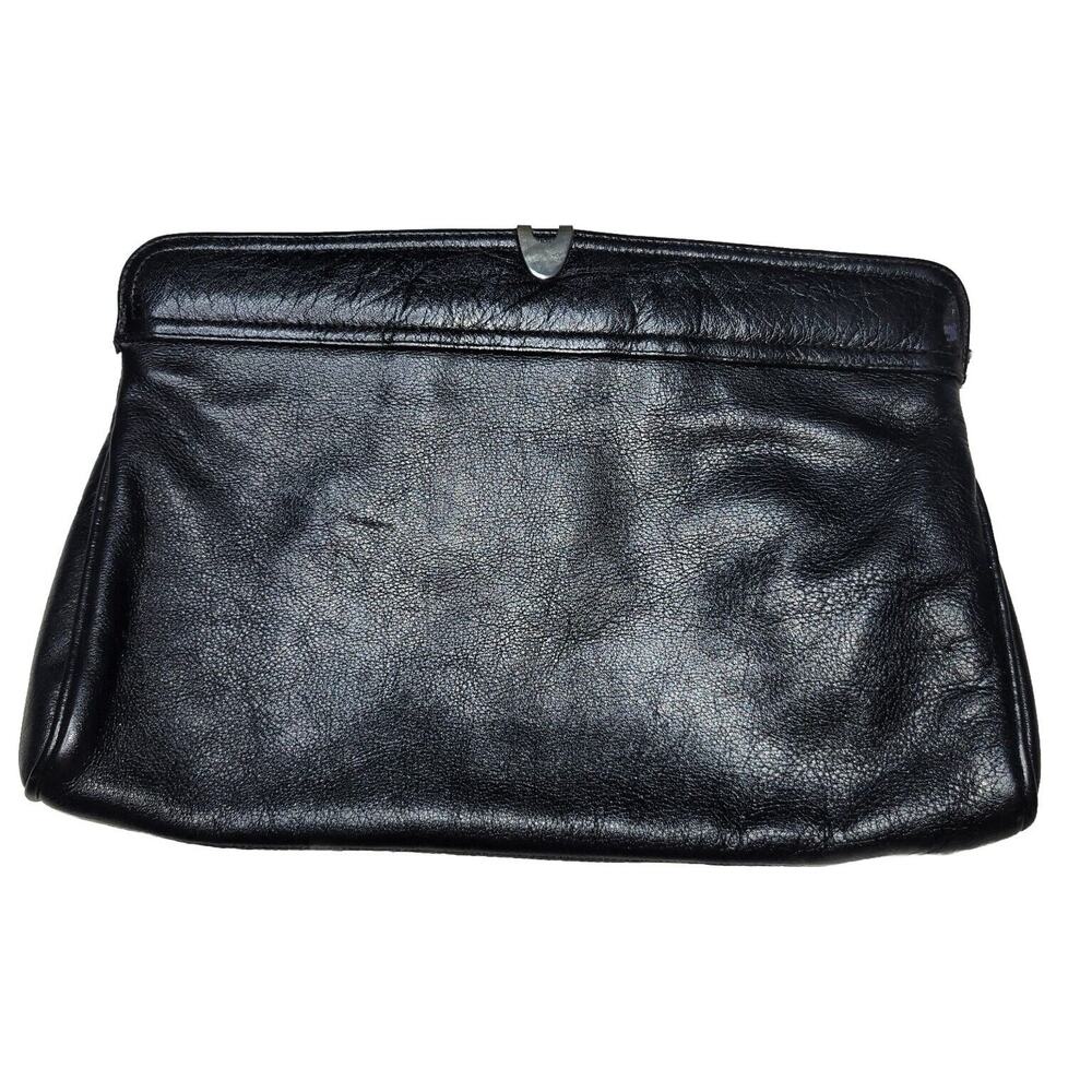 Vtg Palizzio Purse Mid Century Modern New York Handbag Clutch MCM City Leather